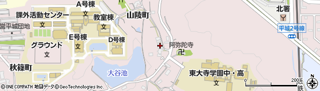 奈良県奈良市山陵町2206周辺の地図