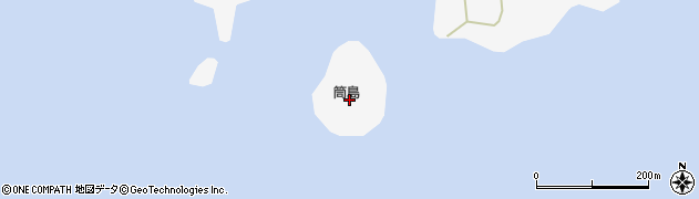 愛知県西尾市一色町佐久島（筒島）周辺の地図