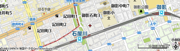 兵庫県神戸市東灘区御影石町3丁目周辺の地図