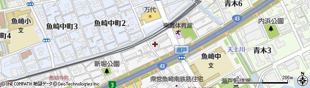 兵庫県神戸市東灘区魚崎南町6丁目周辺の地図