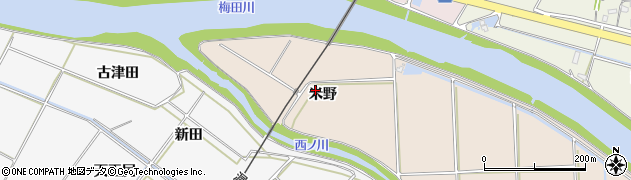 愛知県豊橋市野依町（米野）周辺の地図