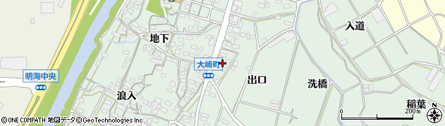 愛知県豊橋市大崎町（南出口）周辺の地図