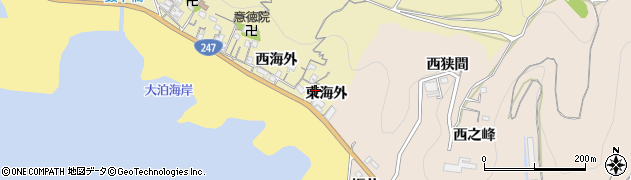 愛知県知多郡南知多町山海東海外周辺の地図