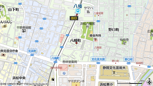 〒430-0918 静岡県浜松市中央区八幡町の地図