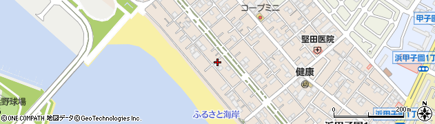 兵庫県西宮市浜甲子園周辺の地図