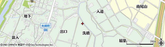愛知県豊橋市大崎町周辺の地図