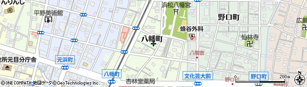 静岡県浜松市中央区八幡町周辺の地図