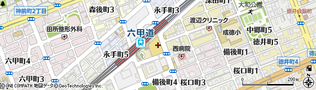 メイン六甲Ａビル管理組合周辺の地図