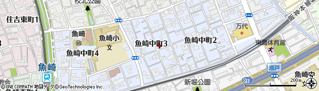 兵庫県神戸市東灘区魚崎中町周辺の地図