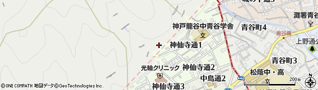 兵庫県神戸市中央区葺合町（ヒジリ谷）周辺の地図