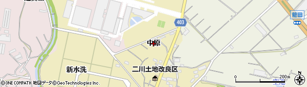 愛知県豊橋市三弥町（中原）周辺の地図