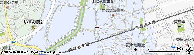 静岡県磐田市西貝塚1705周辺の地図
