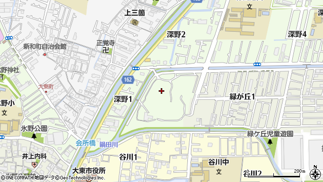 〒574-0072 大阪府大東市深野の地図