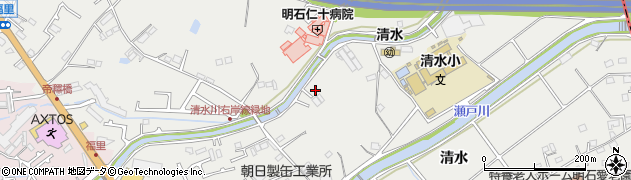 兵庫県明石市魚住町清水1735周辺の地図