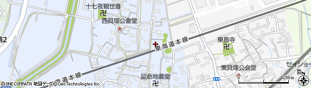静岡県磐田市西貝塚1787周辺の地図