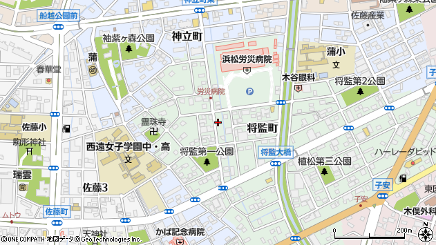 〒430-0802 静岡県浜松市中央区将監町の地図