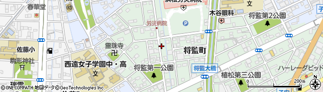 静岡県浜松市中央区将監町周辺の地図