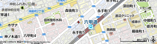 神戸永手郵便局 ＡＴＭ周辺の地図
