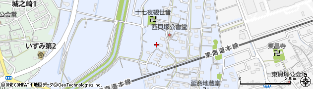静岡県磐田市西貝塚1724周辺の地図