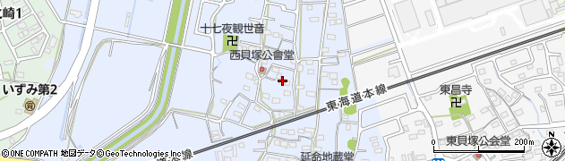 静岡県磐田市西貝塚1847周辺の地図