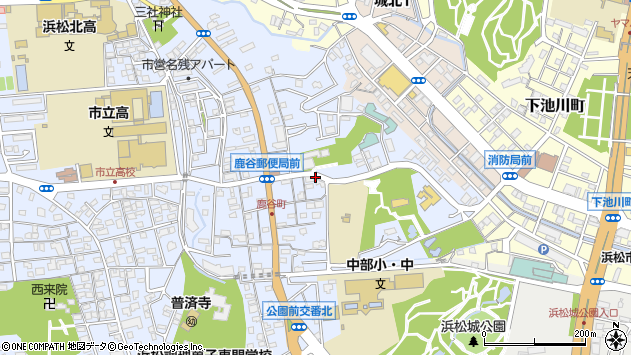 〒432-8014 静岡県浜松市中央区鹿谷町の地図