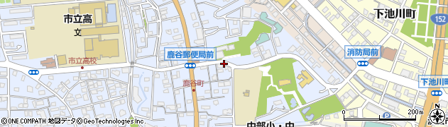 静岡県浜松市中央区鹿谷町周辺の地図