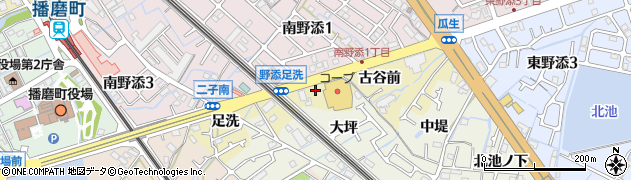 兵庫県播磨町（加古郡）野添周辺の地図