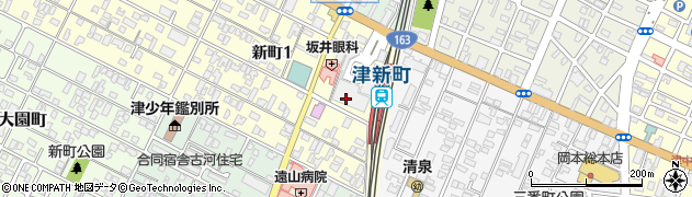 ぎゅーとらエディース津新町店周辺の地図