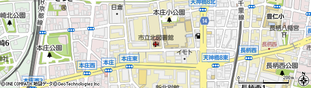大阪市立北図書館周辺の地図