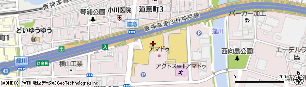 松屋 尼崎アマドゥ店周辺の地図