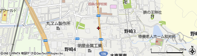 大東野崎郵便局周辺の地図