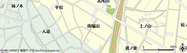 愛知県豊橋市船渡町南尾山周辺の地図