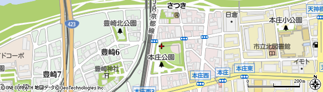 大阪府大阪市北区本庄西3丁目周辺の地図