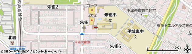 奈良県奈良市朱雀周辺の地図