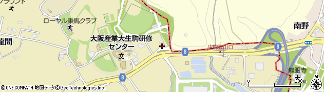 生駒登山口西周辺の地図