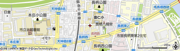 大阪府大阪市北区長柄西周辺の地図