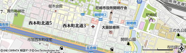尼崎信用金庫　本店周辺の地図