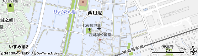 静岡県磐田市西貝塚1839周辺の地図