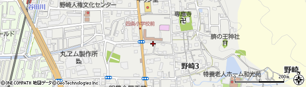 大阪府大東市野崎周辺の地図