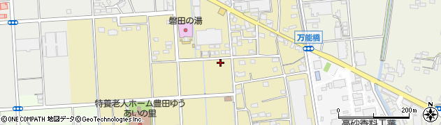 静岡県磐田市下万能周辺の地図