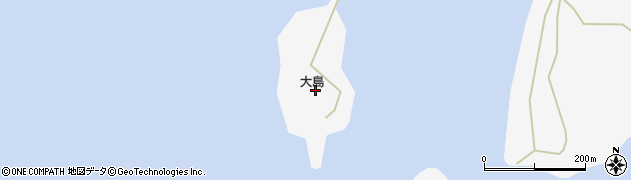 愛知県西尾市一色町佐久島（大島）周辺の地図