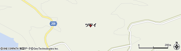 東京都大島町野増（ツワイ）周辺の地図