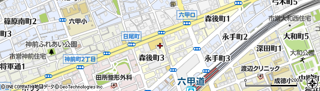 マツモトキヨシ　調剤薬局六甲道店周辺の地図