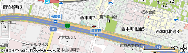 大島商事株式会社　４３号尼崎給油所周辺の地図