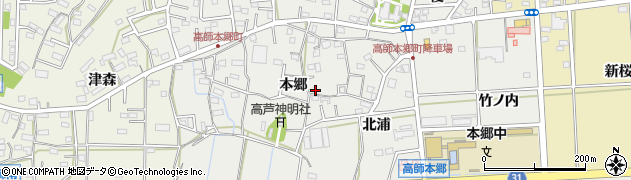 愛知県豊橋市高師本郷町周辺の地図