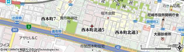 兵庫県尼崎市西桜木町70周辺の地図