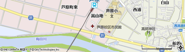 愛知県豊橋市芦原町嵩山地26周辺の地図