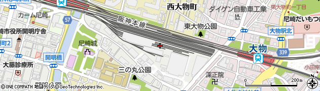兵庫県尼崎市北城内周辺の地図