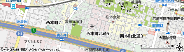兵庫県尼崎市西桜木町87周辺の地図