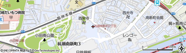 兵庫県尼崎市杭瀬南新町周辺の地図
